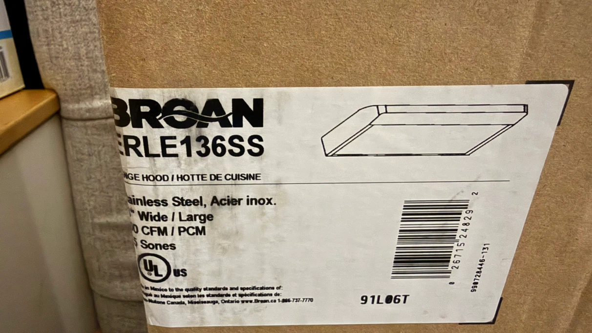 Broan 36” Stainless Steel Range Hood -New in box - photo 4
