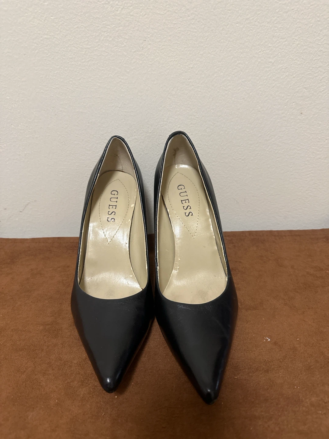 Guess Black Pointed Toe Heels