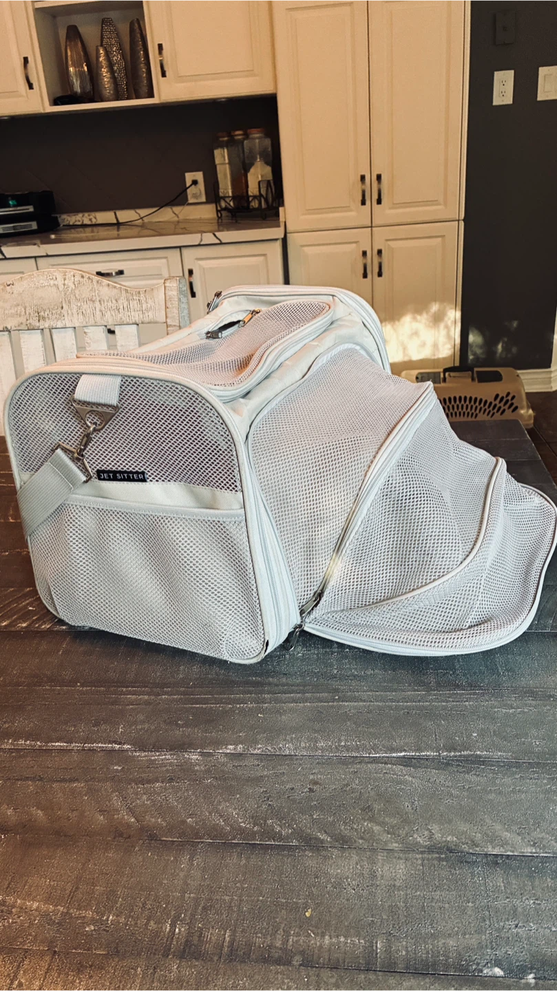 “Jet Sitter” upscale small dog/cat carrier