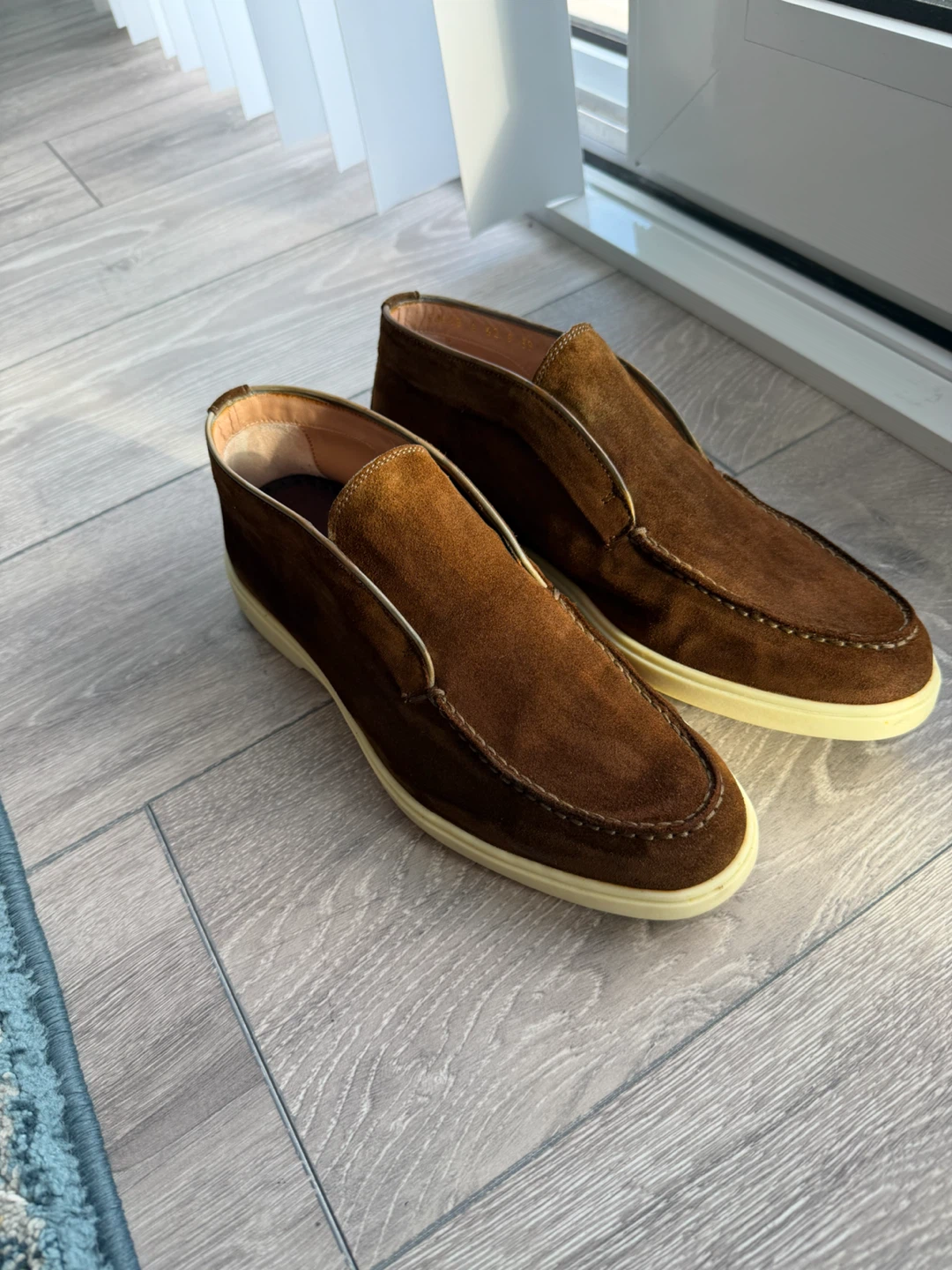 Santoni Brown Suede Slip-on Shoes - photo 5