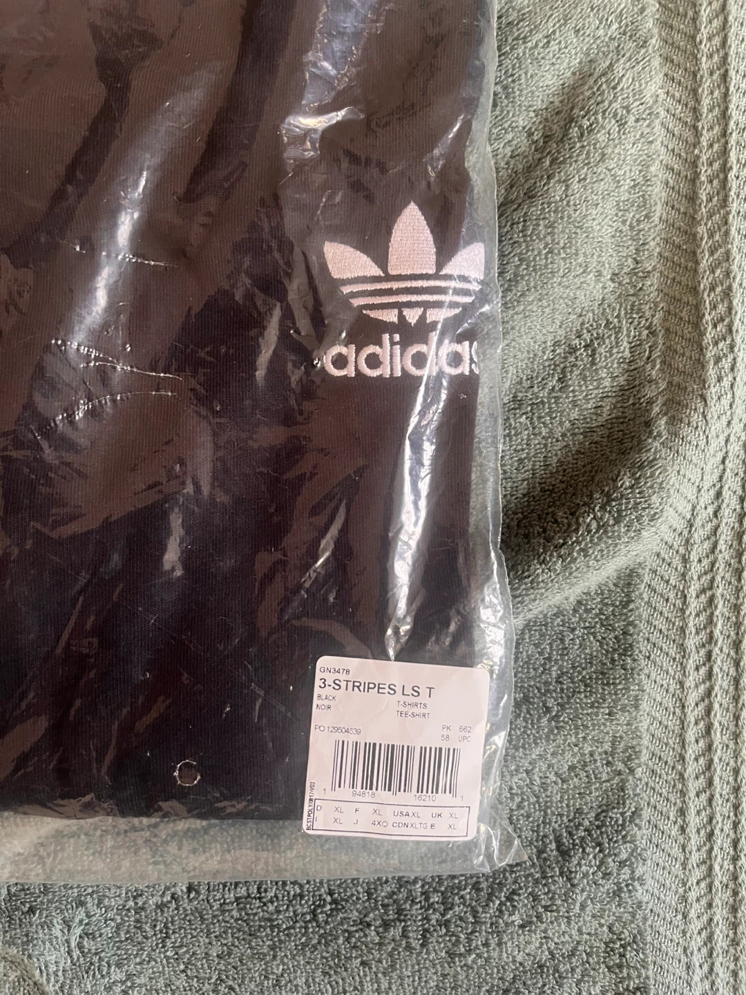 Adidas Originals 3-Stripes Long Sleeve T-Shirt Black XL - photo 3