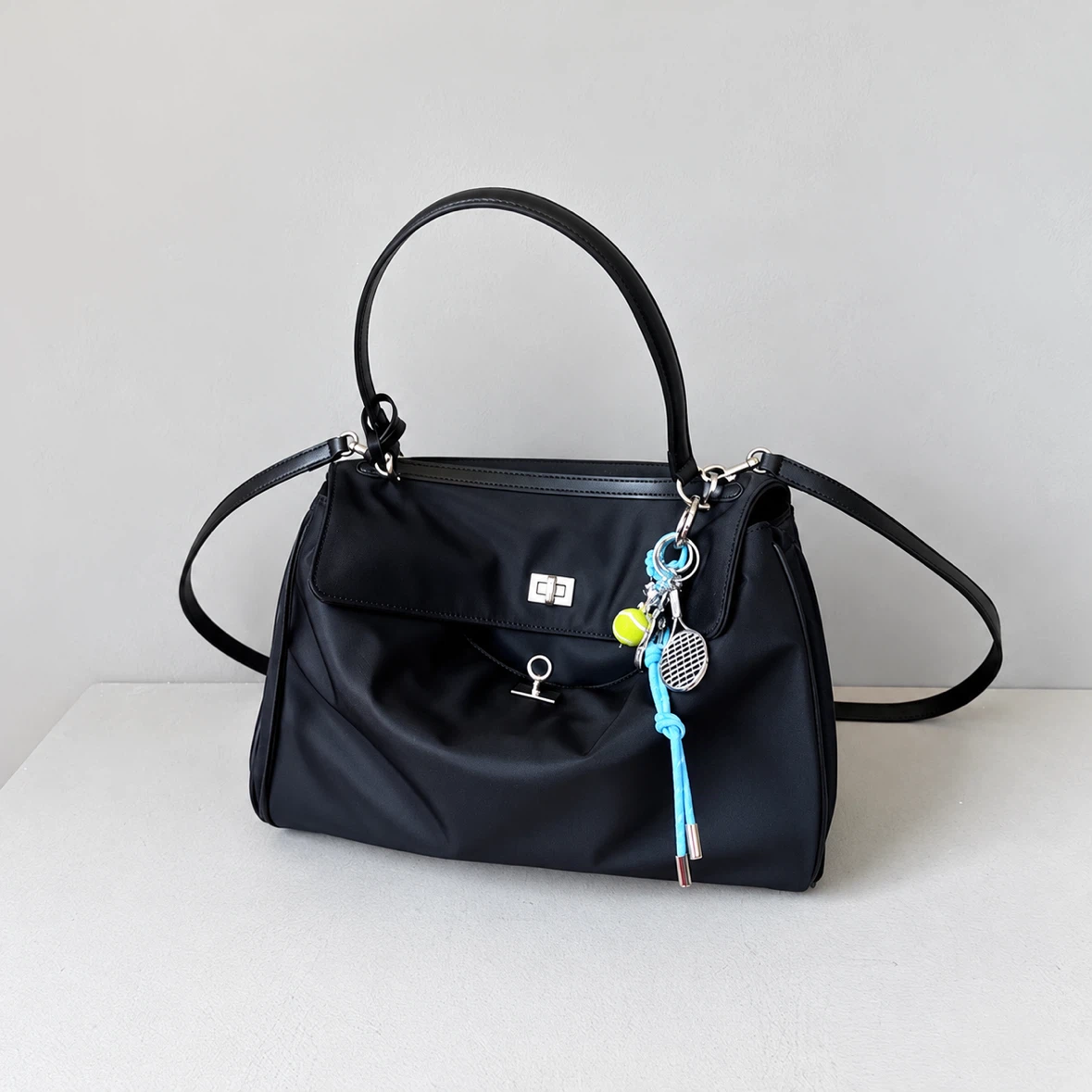 Black Nylon Handbag
