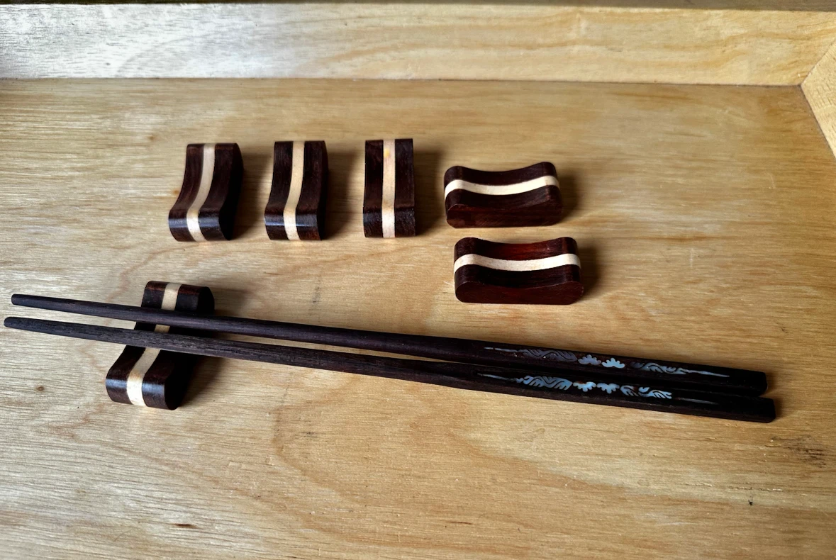 Wooden Chopstick Rests - Set of 6 - photo 2