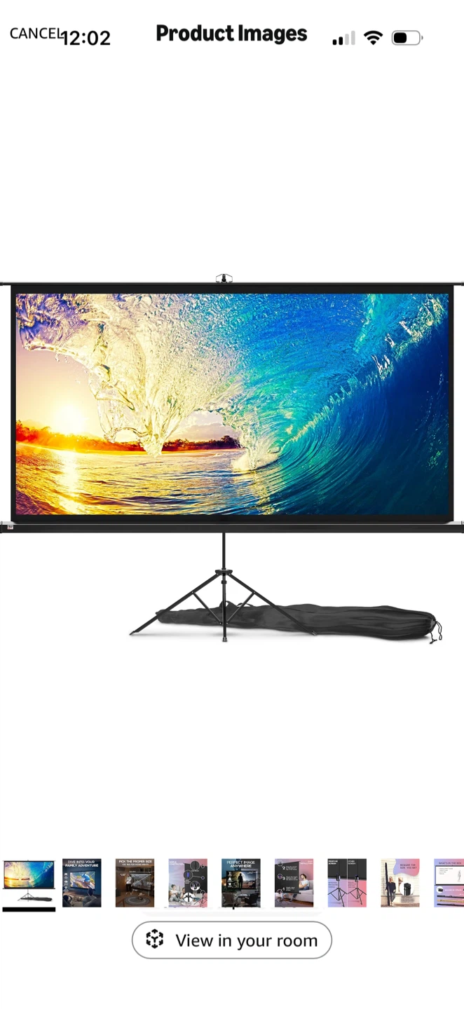 Prop Vue 100-inch Portable Projector Screen - photo 3