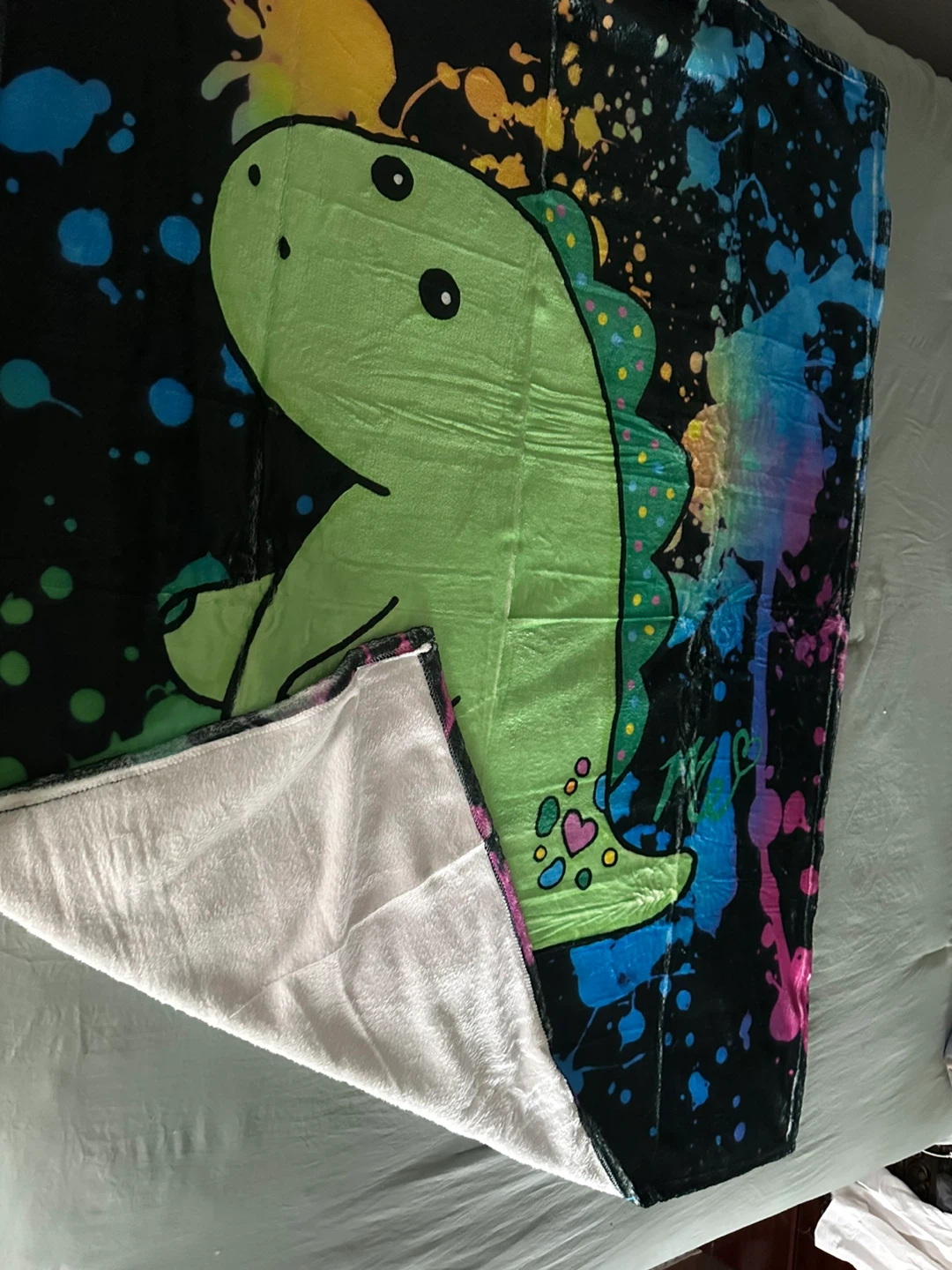 Green Dinosaur Plush Throw Blanket - photo 4