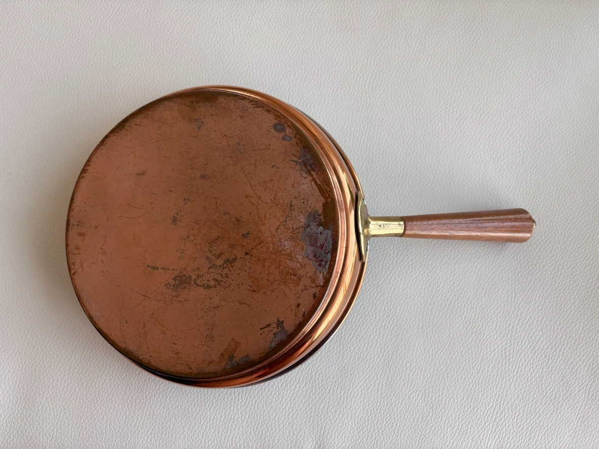 Copper Frying Pan with Wooden Handle - photo 4