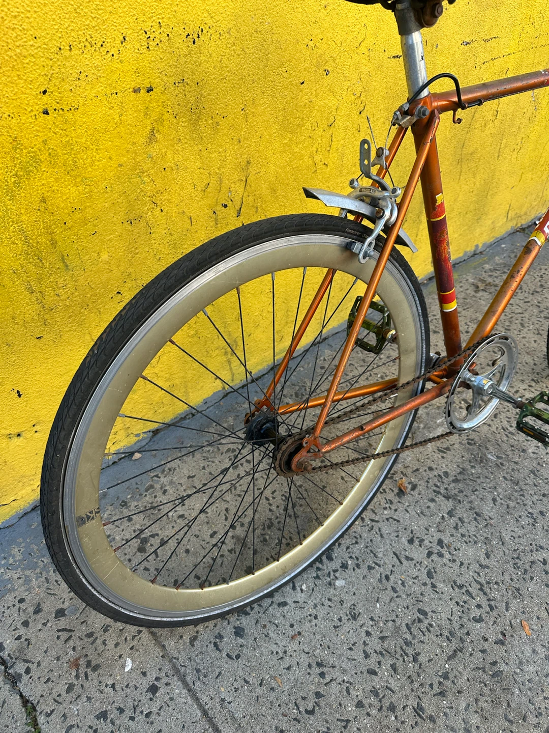 Peugeot road bike race track fixed fixie fixed gear bicycle - photo 2