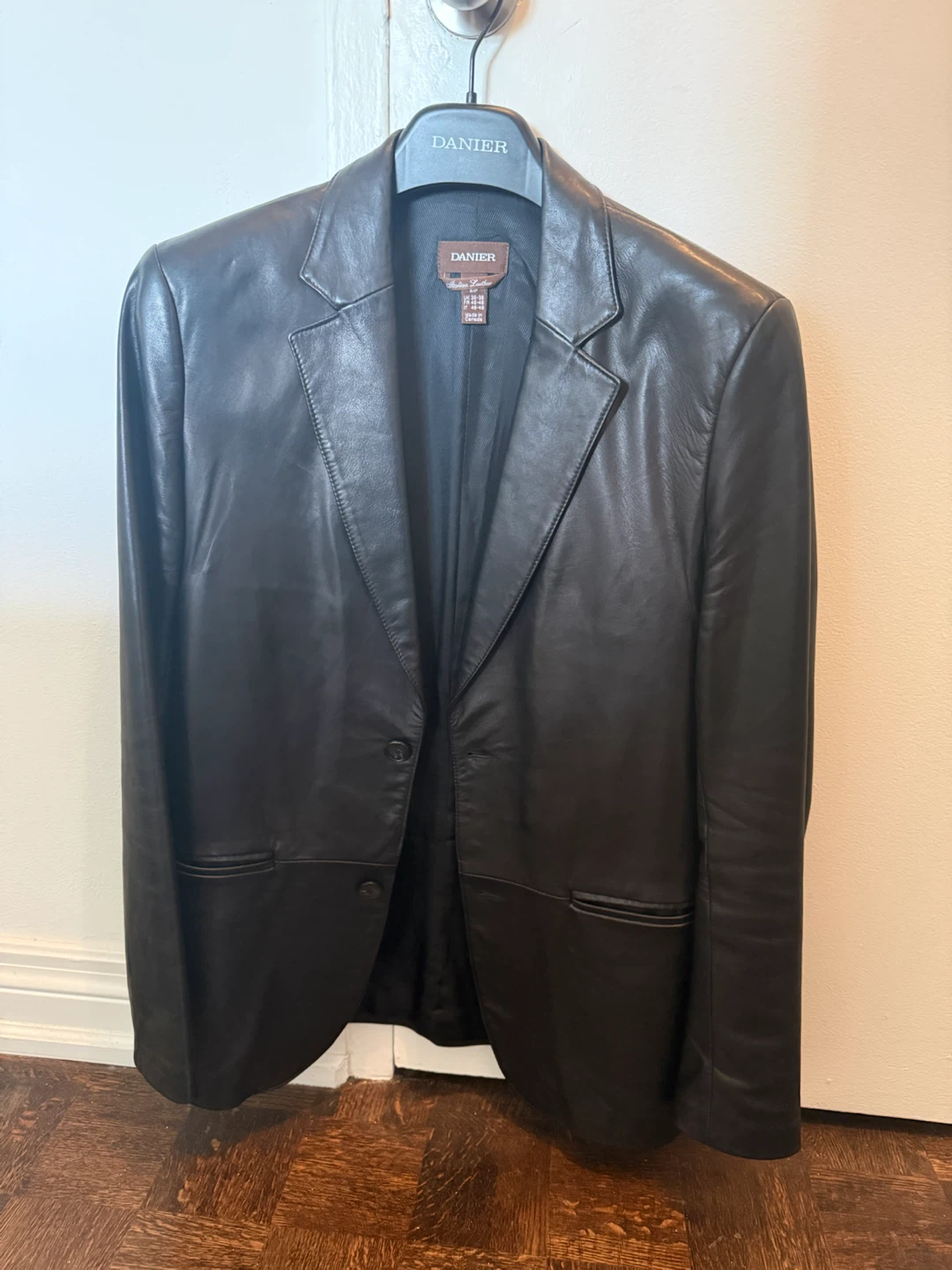 Danier Black Italian Leather Blazer
