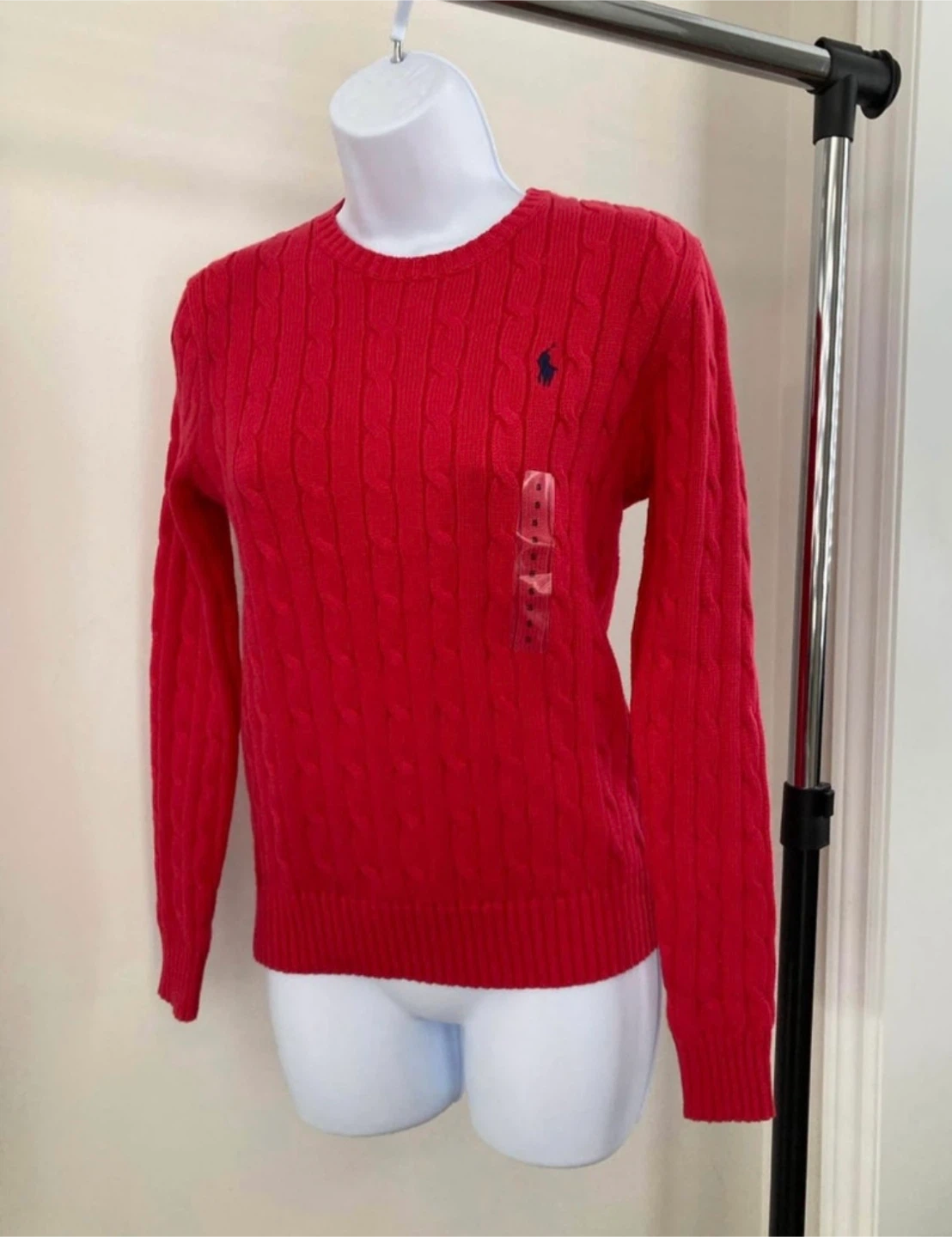 Ralph Lauren Cable Knit Sweater - Red