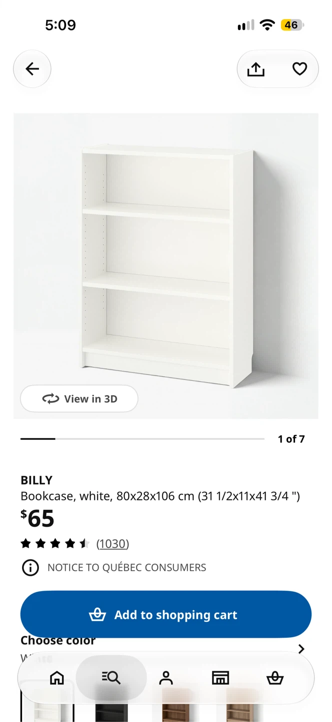 IKEA Billy Bookcase, White - photo 4