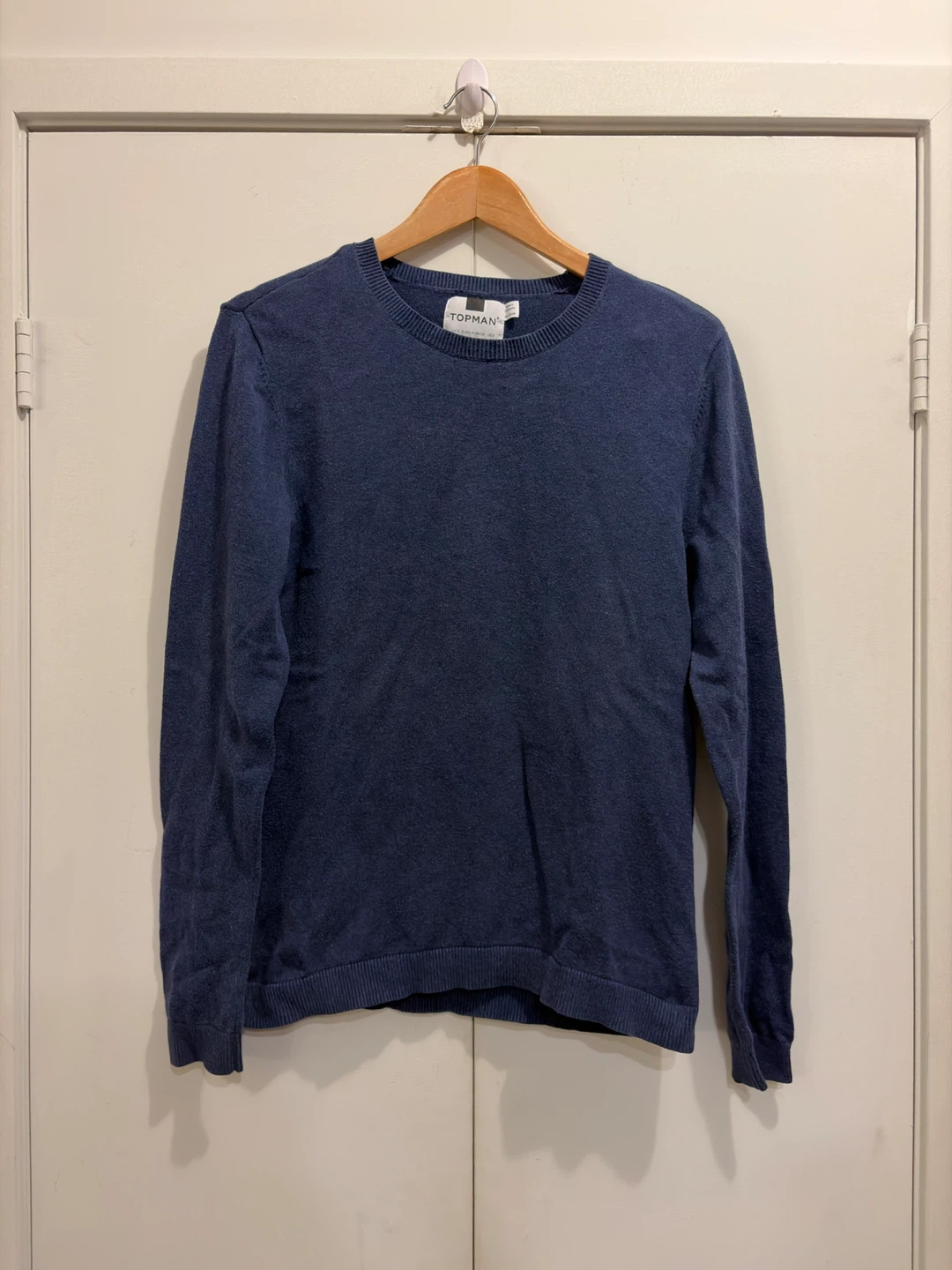 Topman Navy Blue Crewneck Sweater