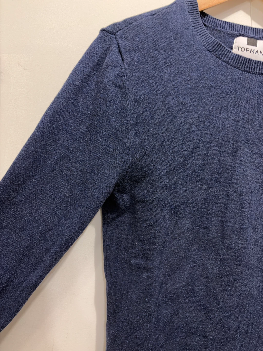 Topman Navy Blue Crewneck Sweater - photo 2