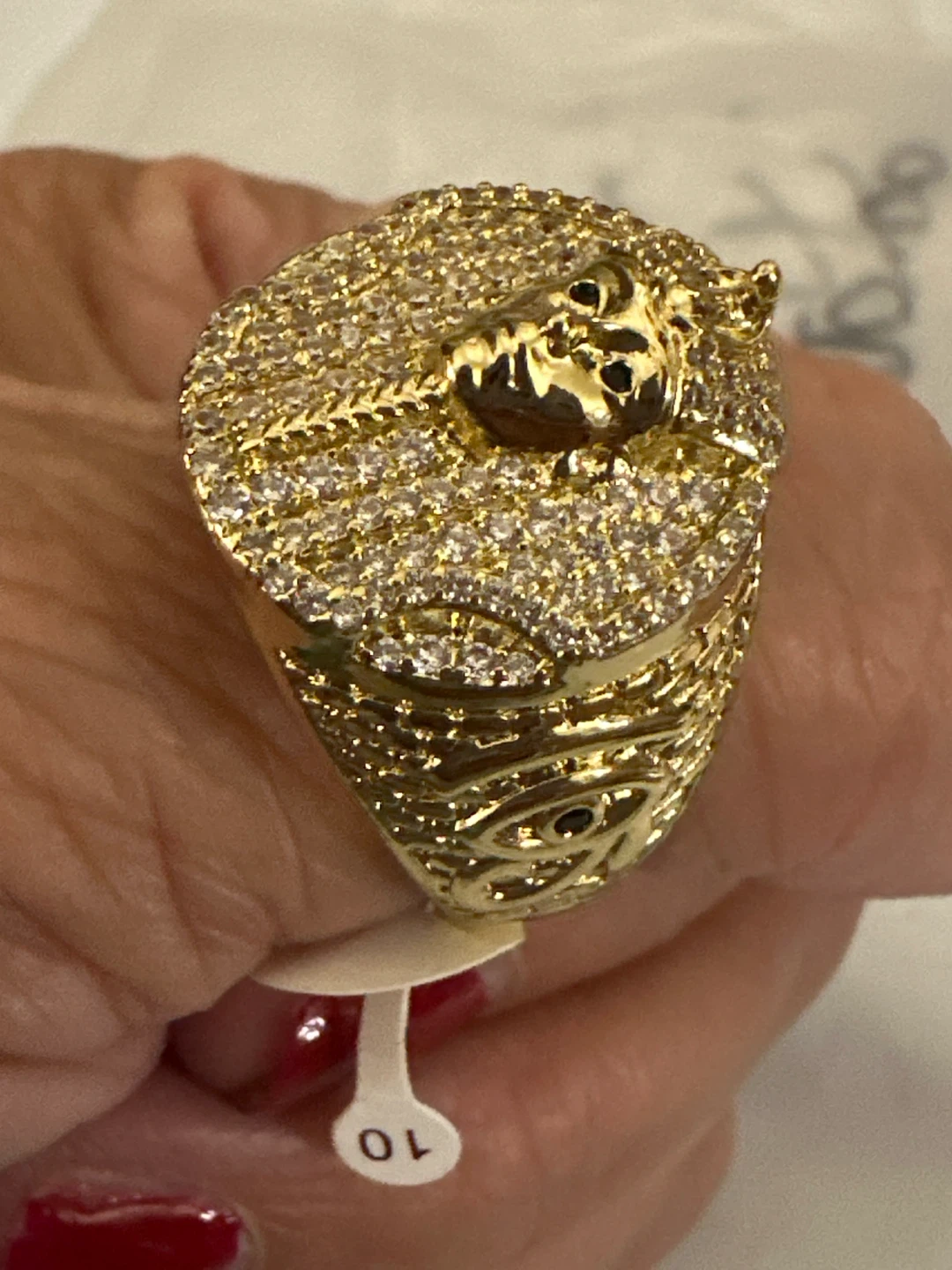 Pharaoh 14k laminated Gold Tone Statement Ring - photo 4