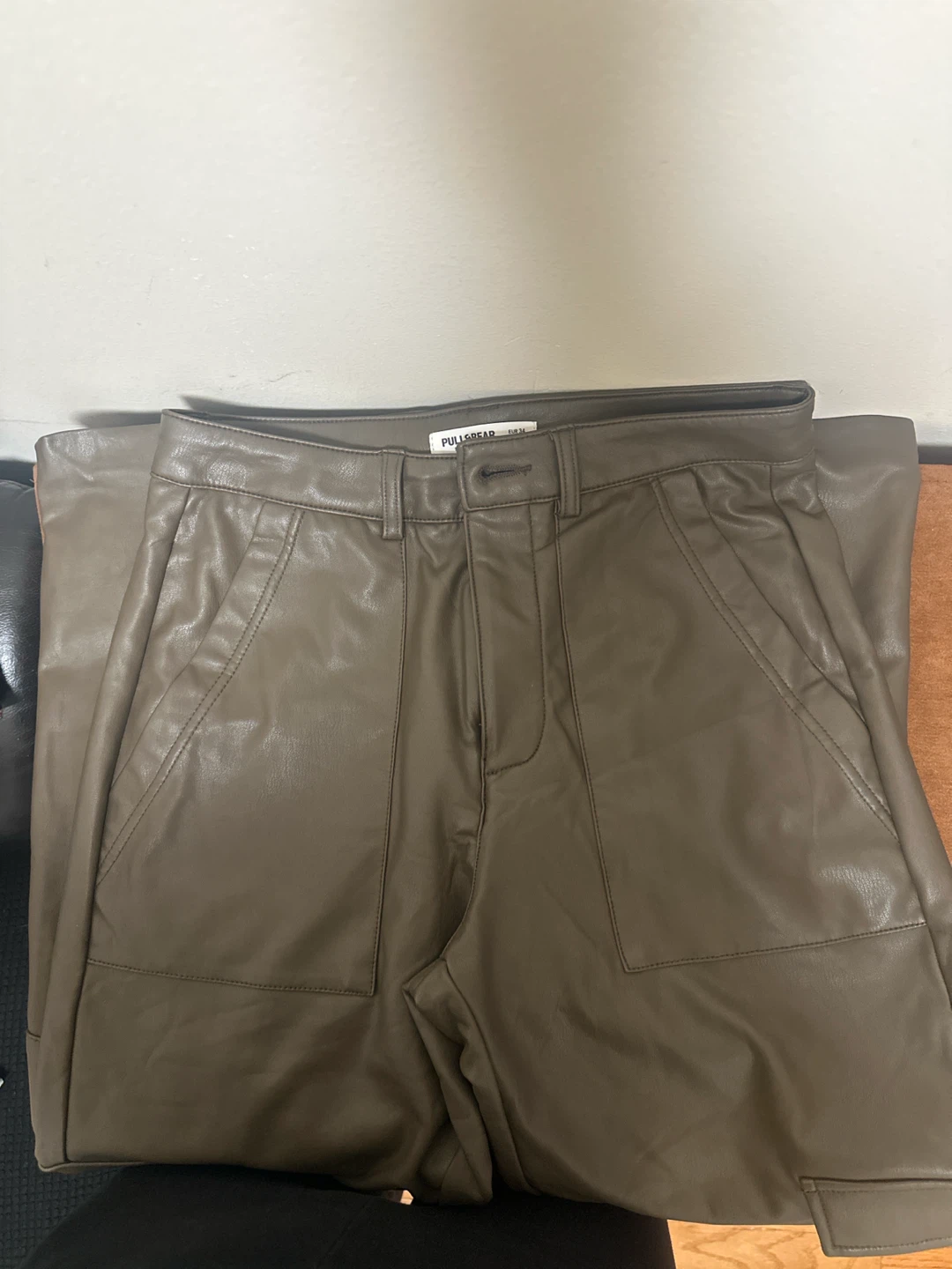 Pull&Bear Faux Leather Pants
