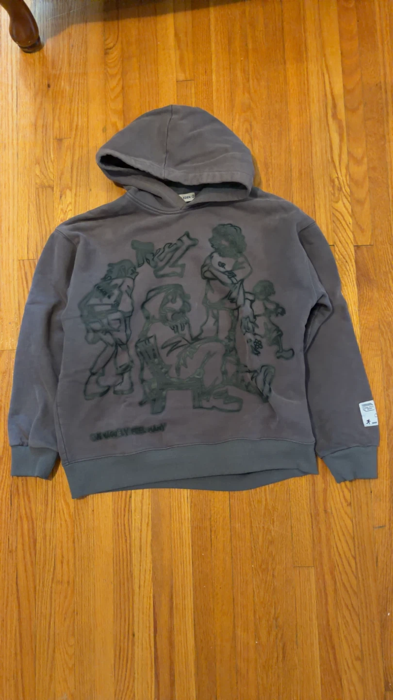 Aelfric Eden Charcoal Grey Graphic Hoodie