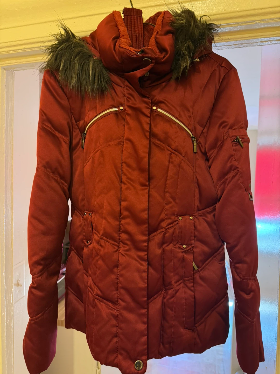 Ana Puffer Jacket with Faux Fur Hood