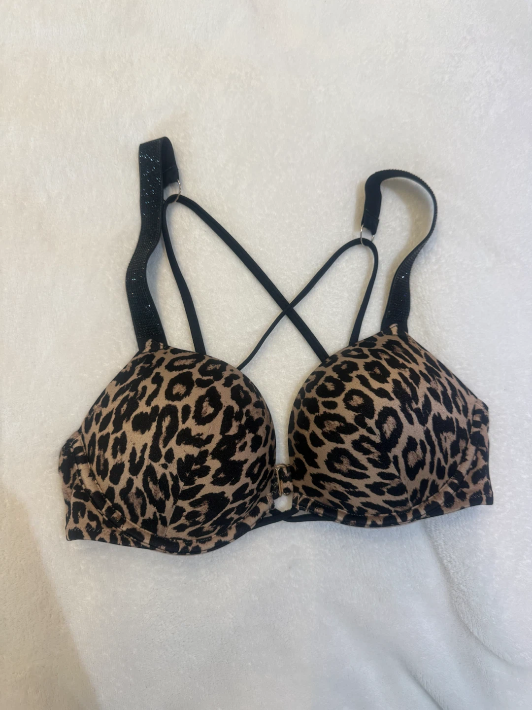 Victorias Secret Cheetah Swim Top- 36B