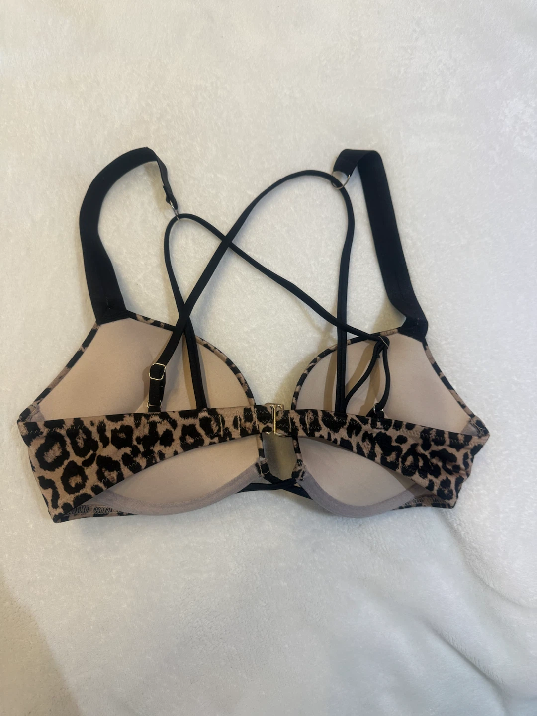 Victorias Secret Cheetah Swim Top- 36B - photo 2