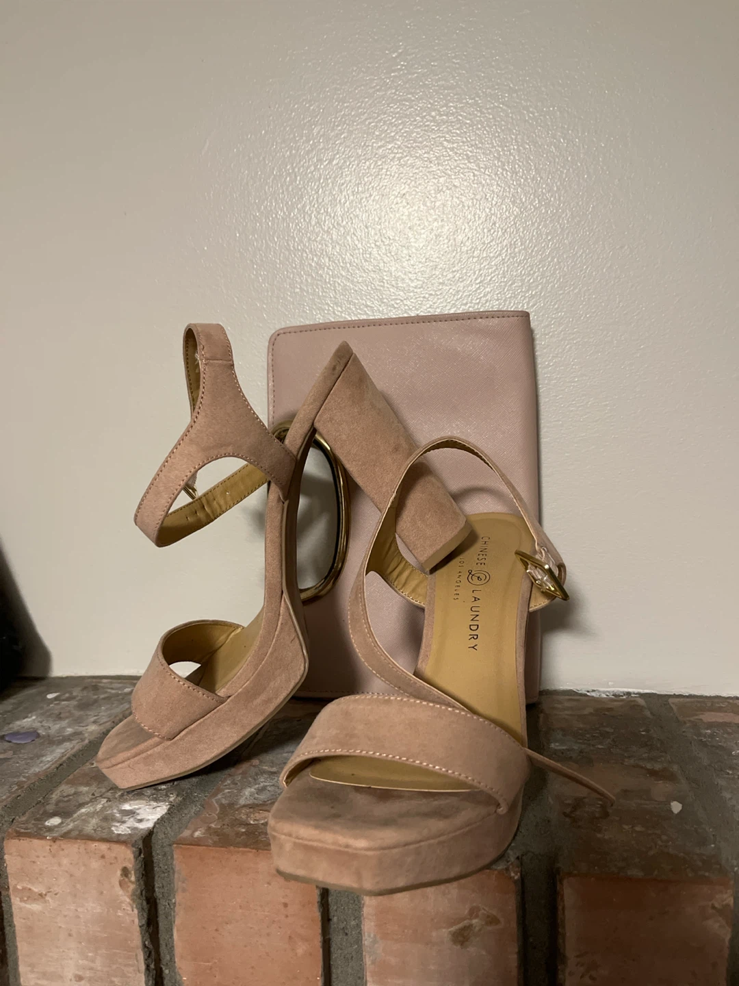 Heeled Sandals and Matching Clutch