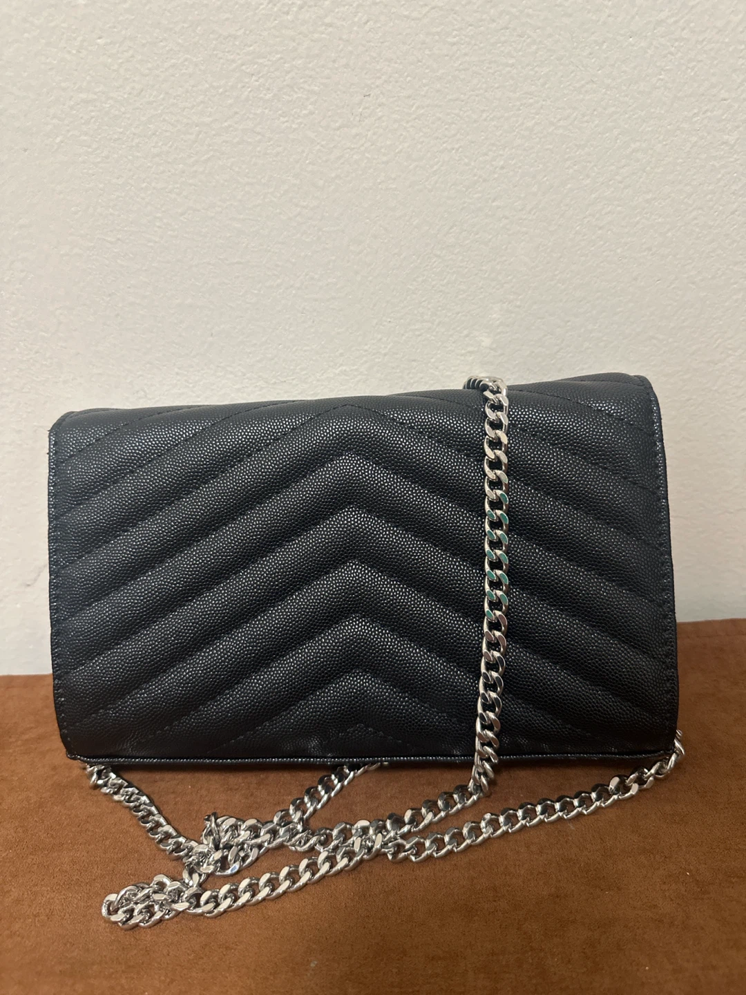 Saint Laurent Chevron Chain Wallet - photo 2