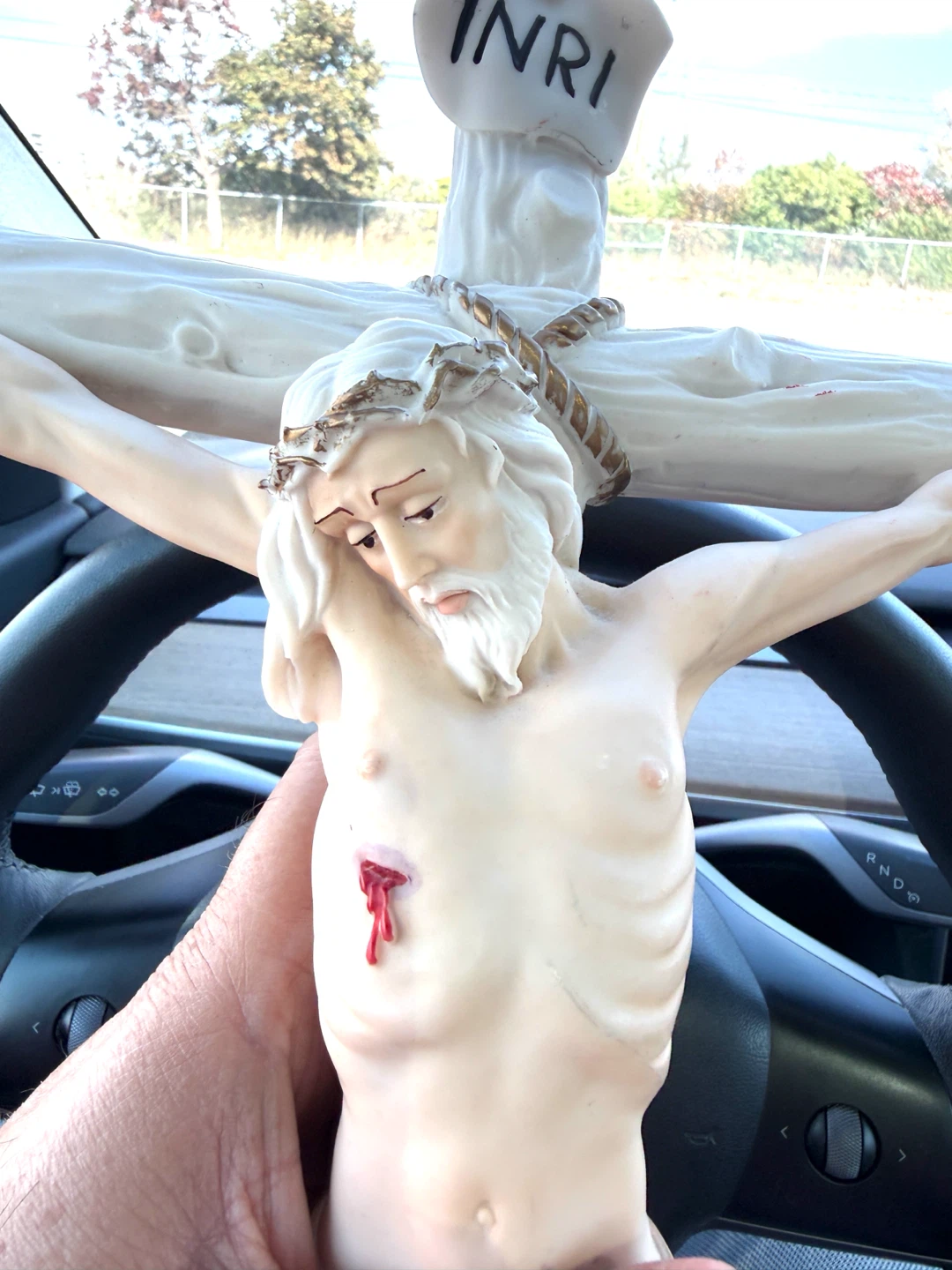 Wall Crucifix with INRI Plaque