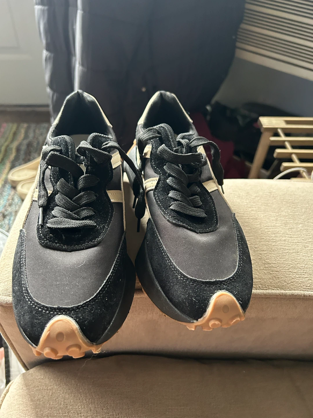 RAA Fashion Sport Shoes Black and Beige - photo 5