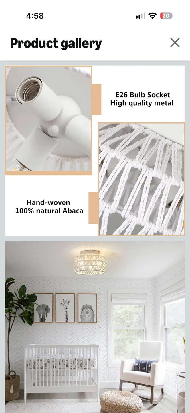 New! Boho Ceiling Fixture - photo 4