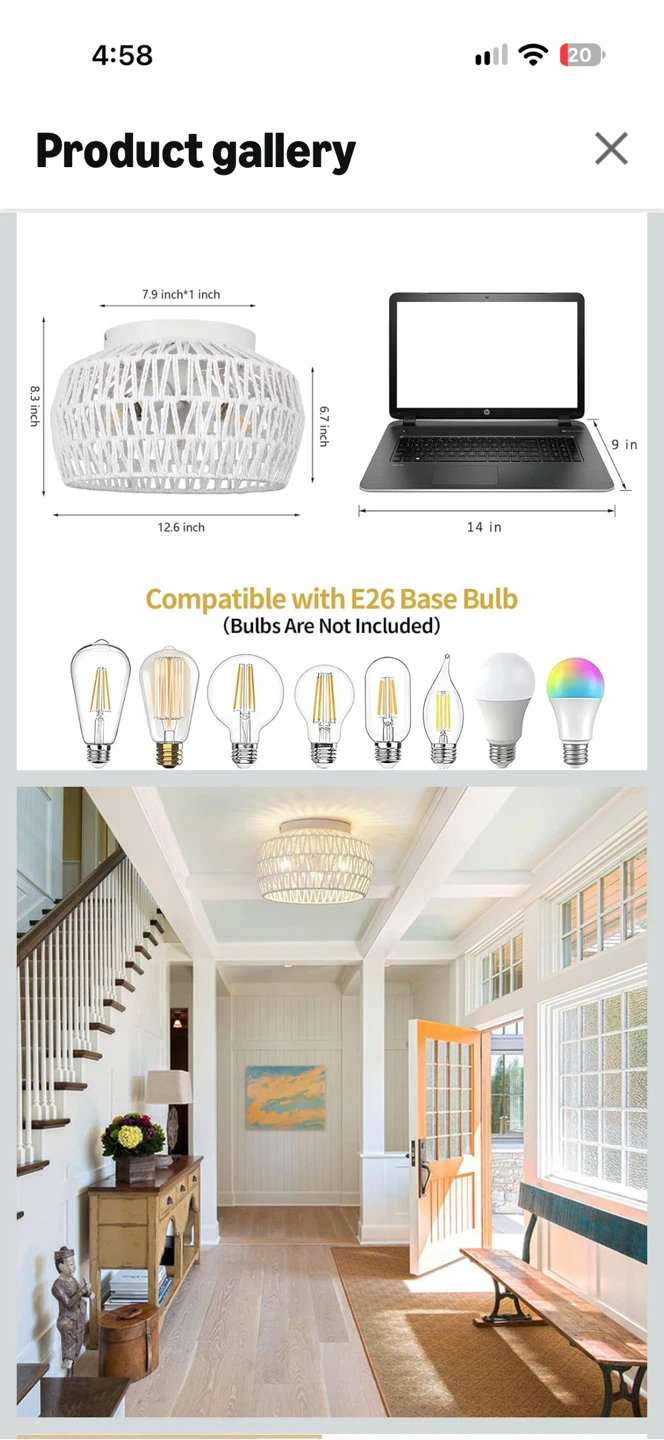 New! Boho Ceiling Fixture - photo 5