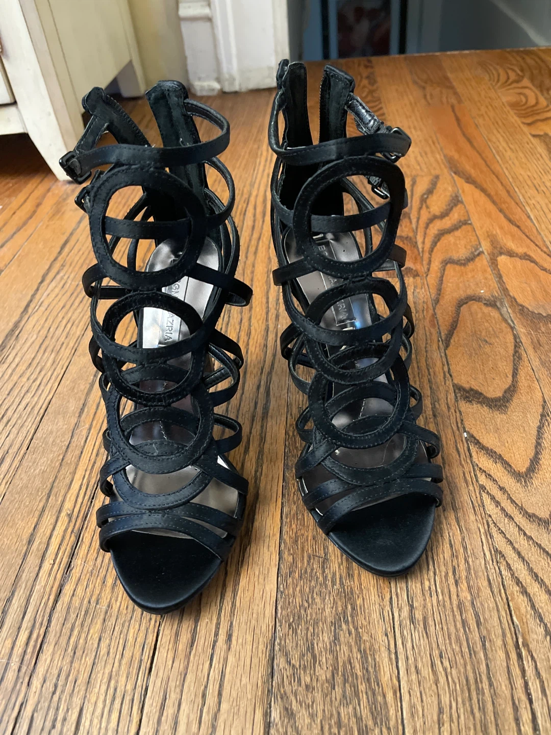 BCBGMAXAZRIA Black Strappy Heels
