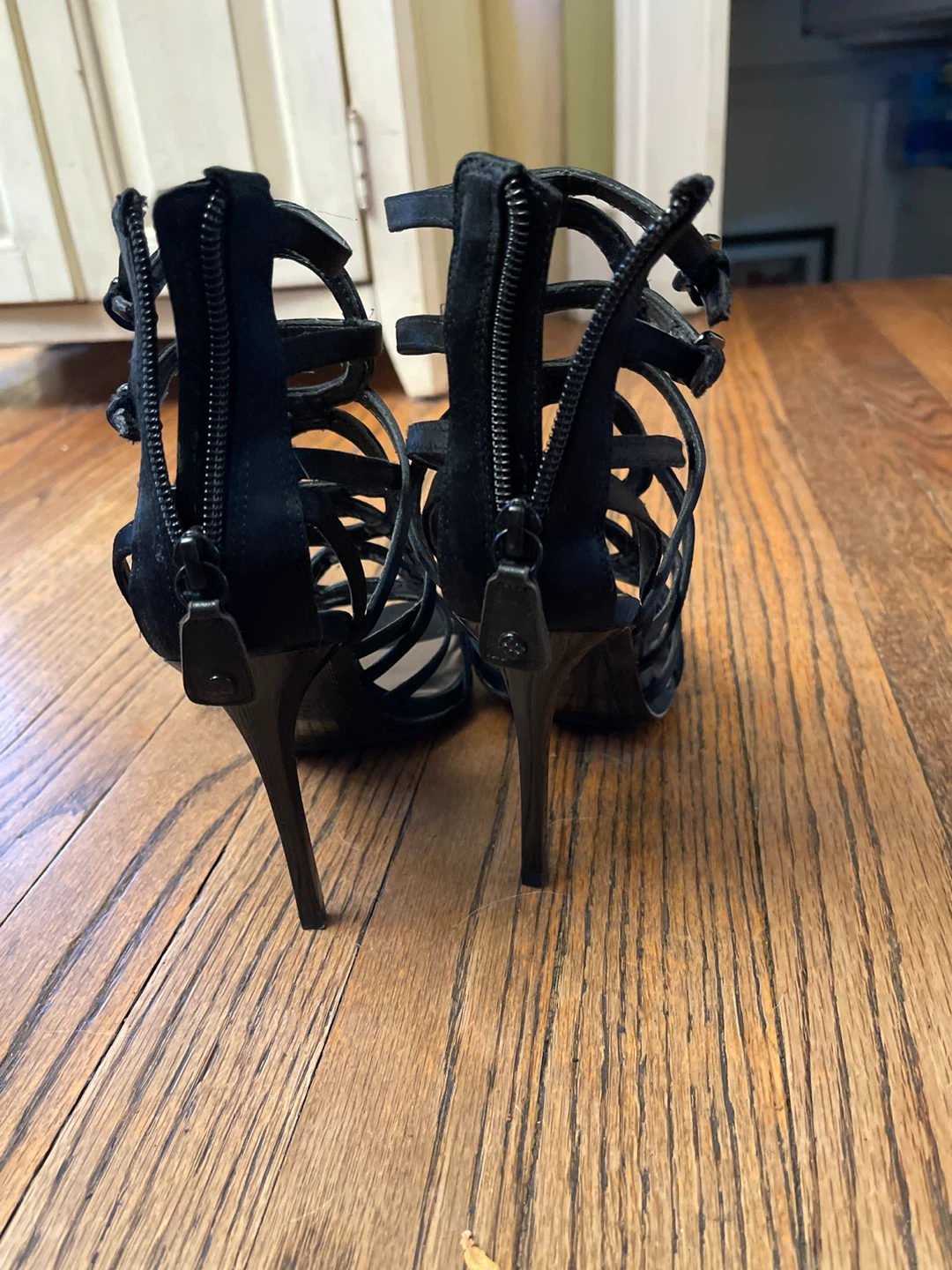 BCBGMAXAZRIA Black Strappy Heels - photo 2