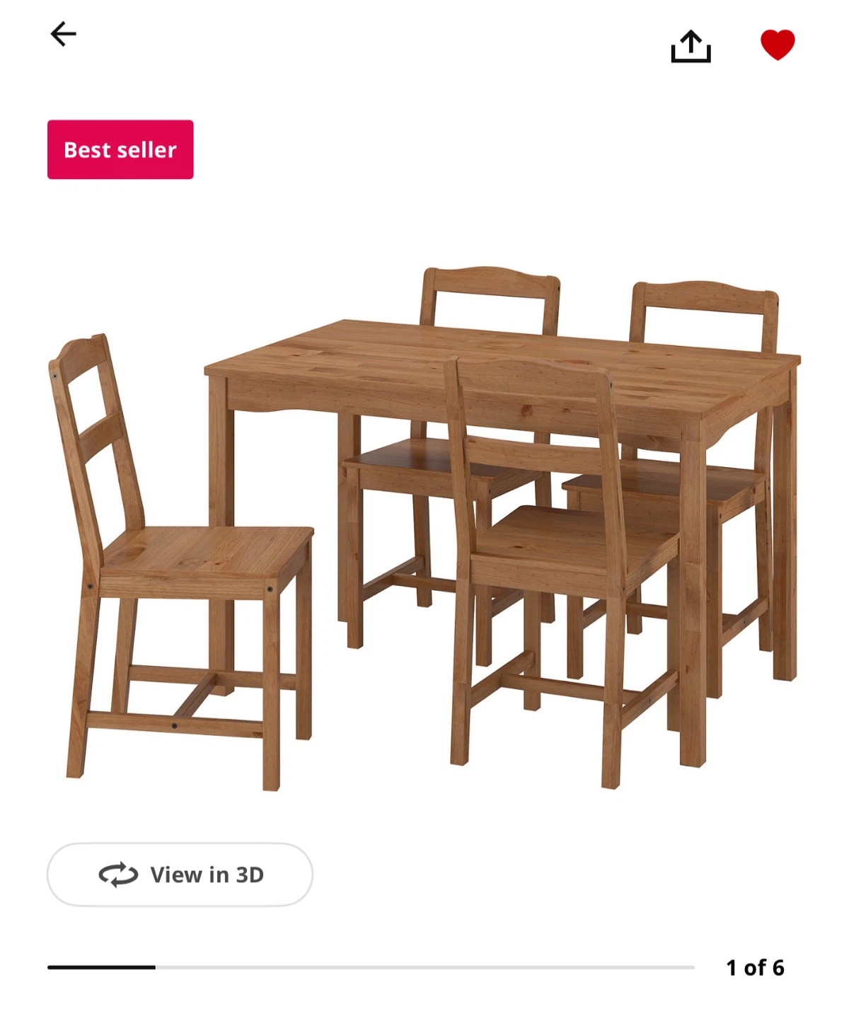 IKEA Jokkmokk dining table and 4 chairs