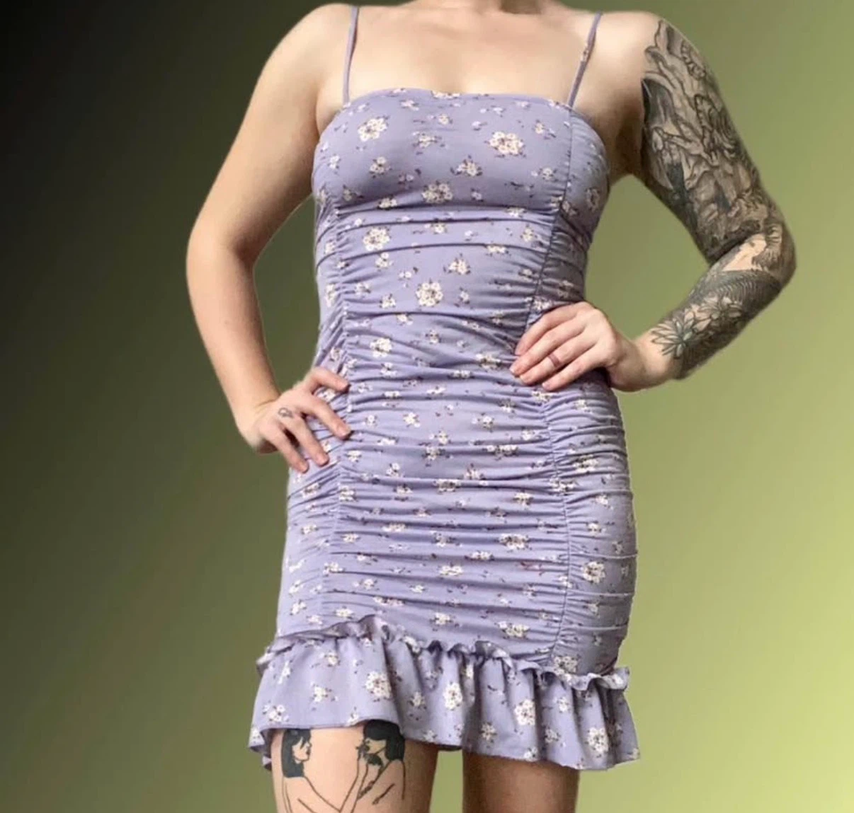 Almost Famous Ruched Mini Dress