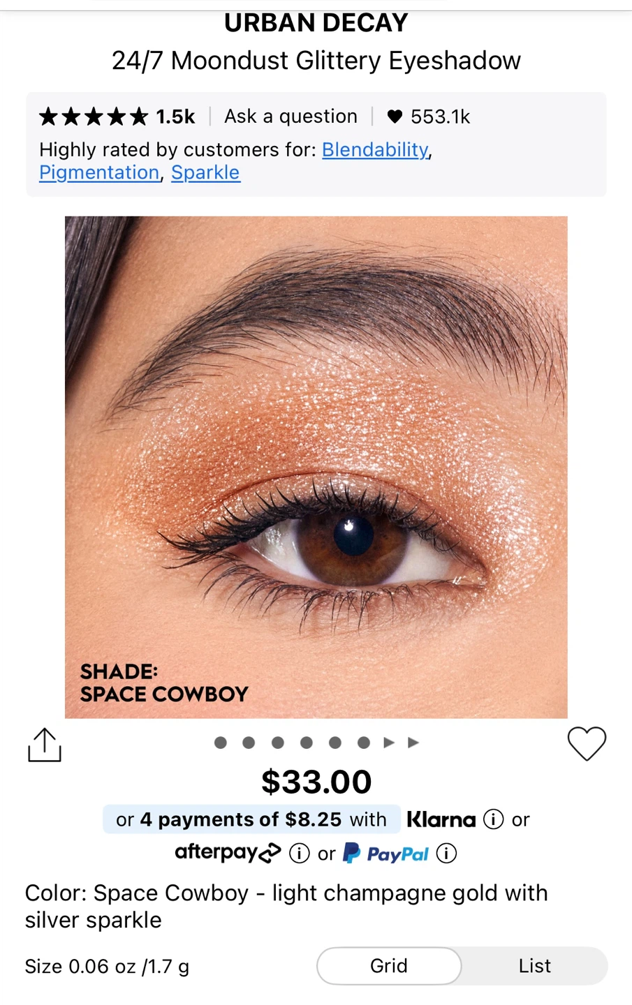 Brand New Urban Decay Eyeshadow in Space Cowboy - photo 3