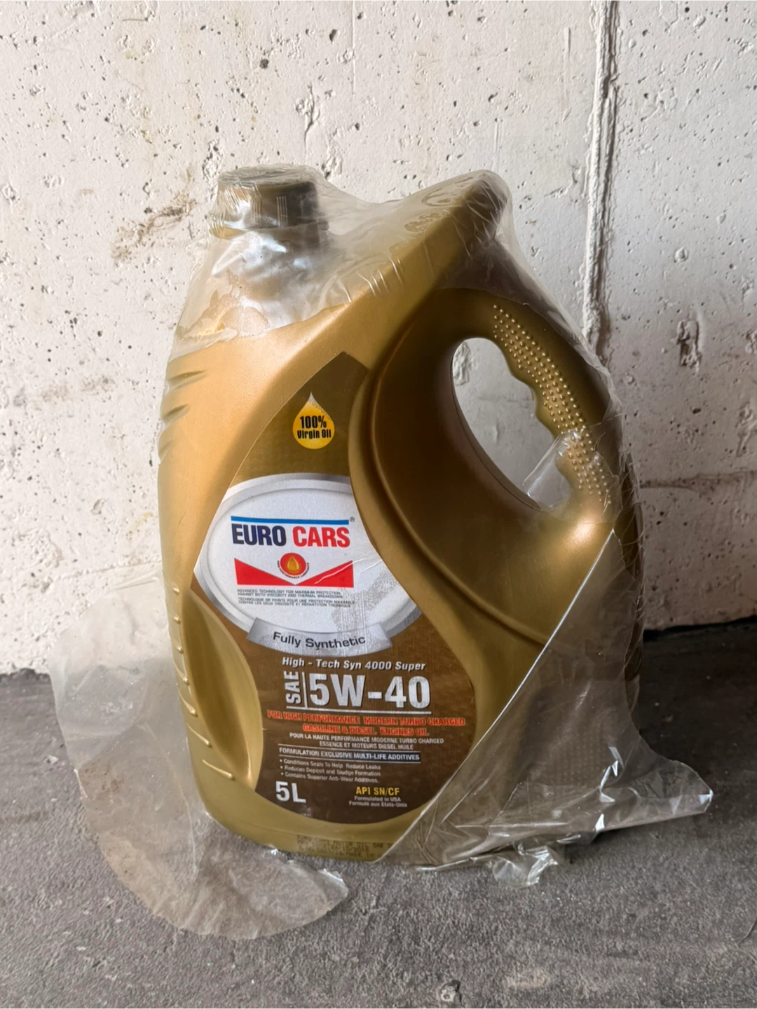 Euro Cars 5W-40 Fully Synthetic Motor Oil 5L
