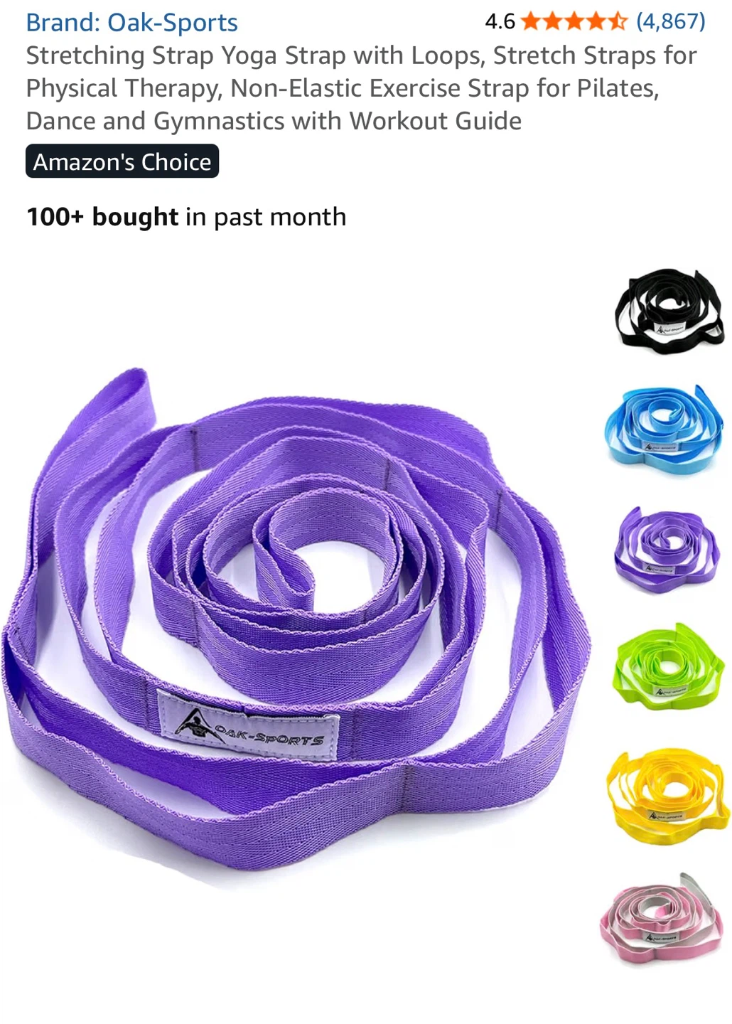 Oak-Sports Yoga Stretching Strap - photo 2