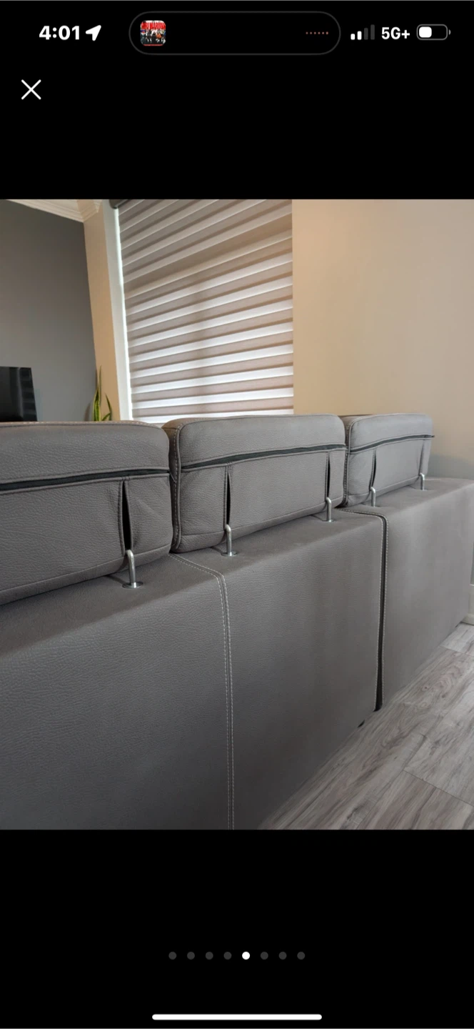 Grey sectional sofa with pull-out bed - photo 5