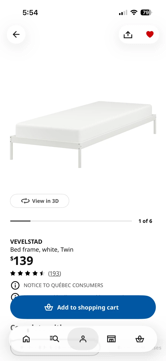 IKEA VEVELSTAD Twin Bed Frame with VALEVAG Mattress - photo 3