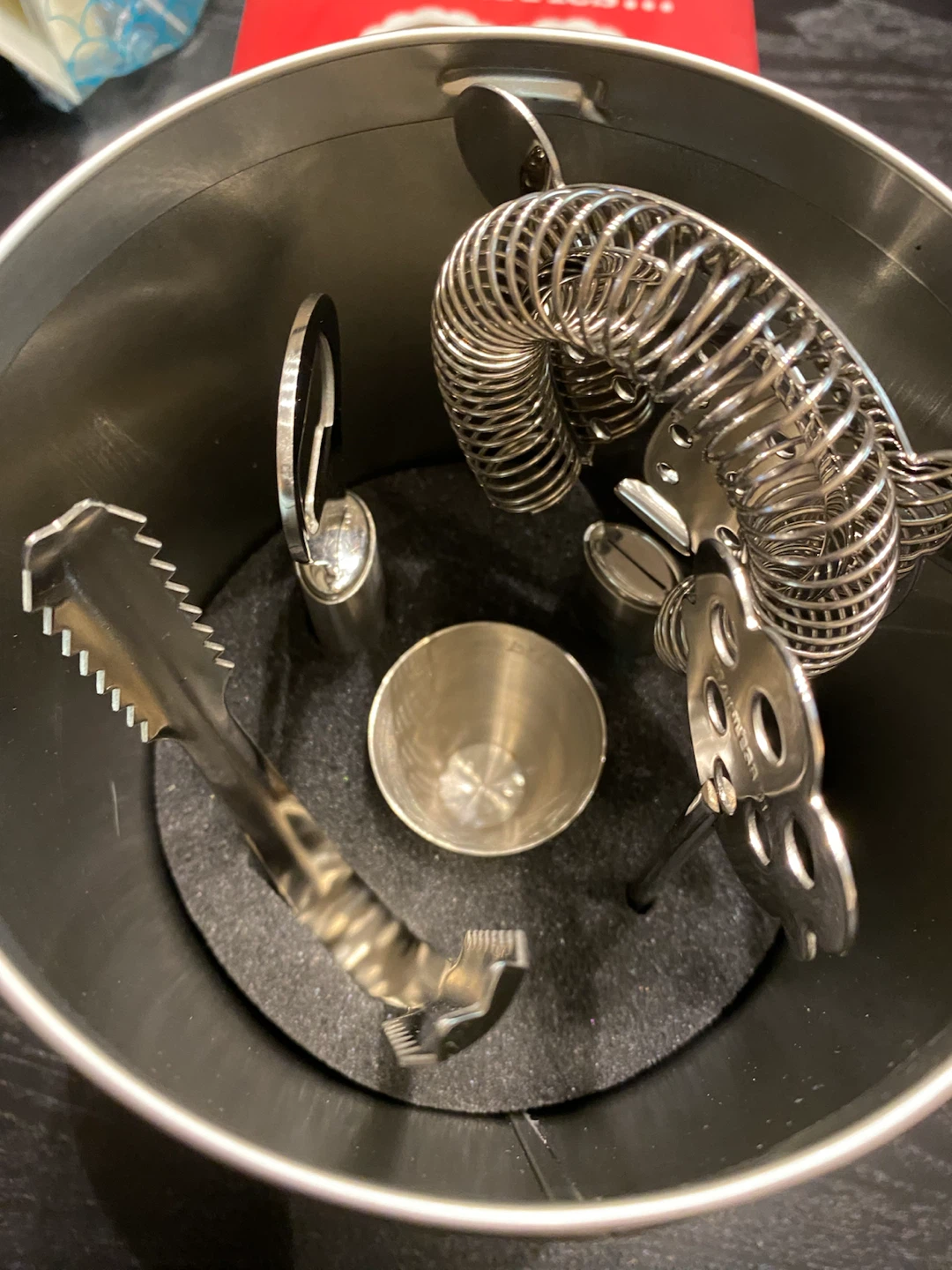 Stainless Steel Cocktail Bar Tool Set in Storage Tin - photo 2