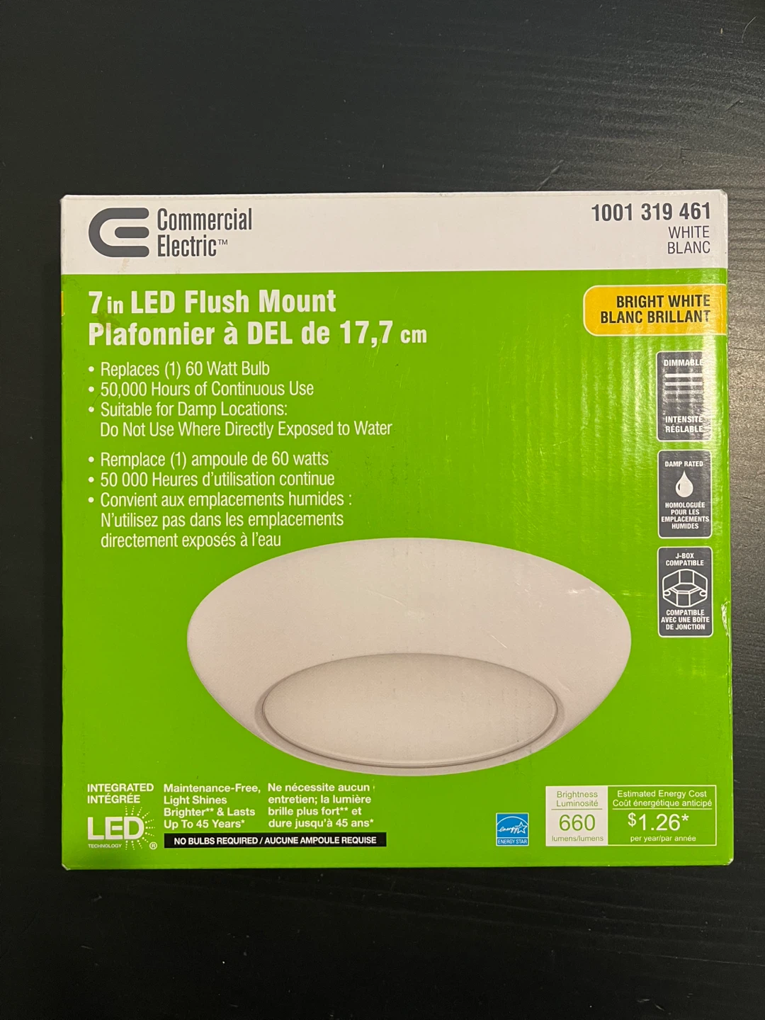 Commercial Electric 7 in LED Flush Mount