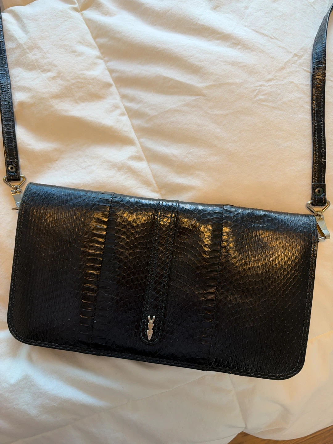 Black Leather Crossbody Bag