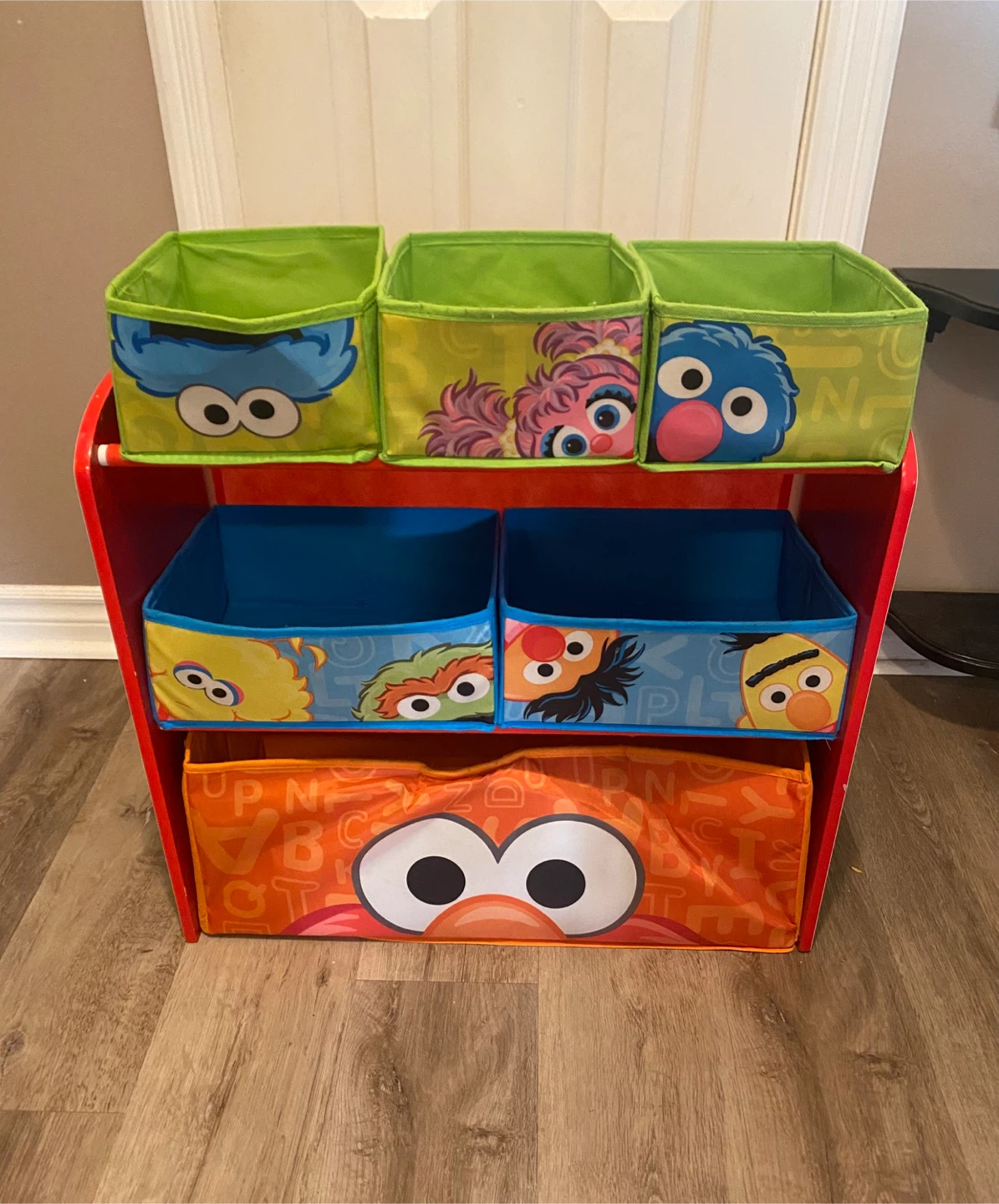 Sesame Street toy organizer shelf & bins