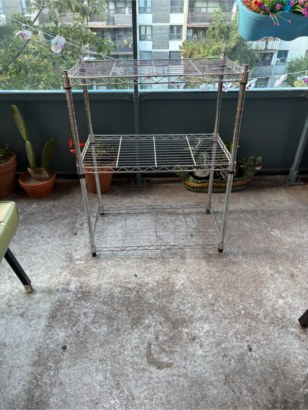 2- 3-Tier Chrome Wire Storage Shelving Unit - photo 3