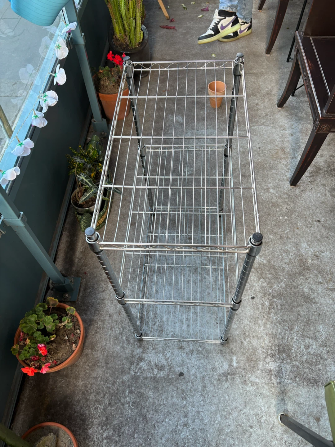 2- 3-Tier Chrome Wire Storage Shelving Unit - photo 4