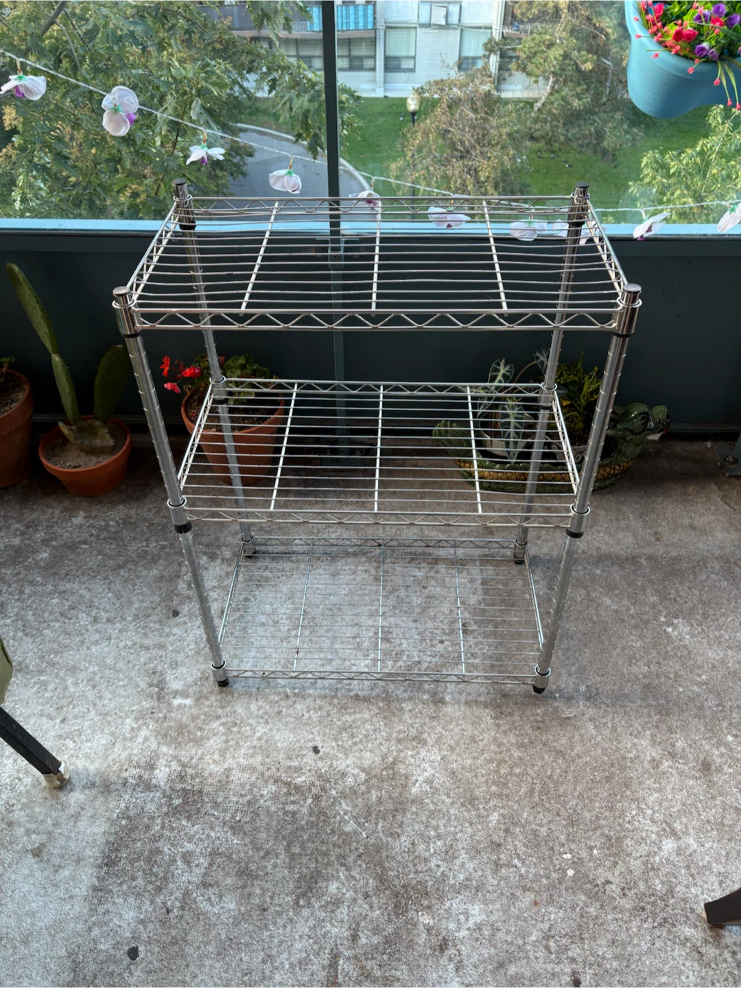 2- 3-Tier Chrome Wire Storage Shelving Unit - photo 5