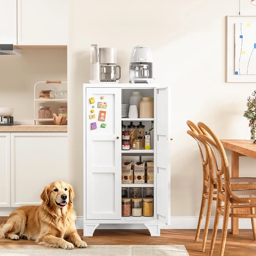 47" Kitche Pantry Metal Storage Cabinet