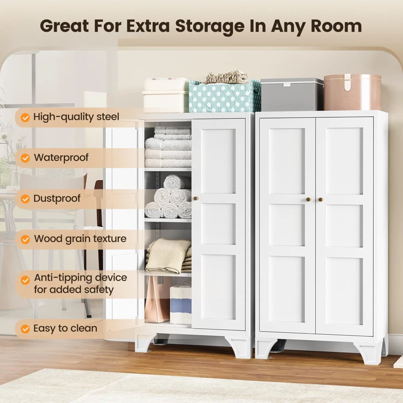 47" Kitche Pantry Metal Storage Cabinet - photo 5