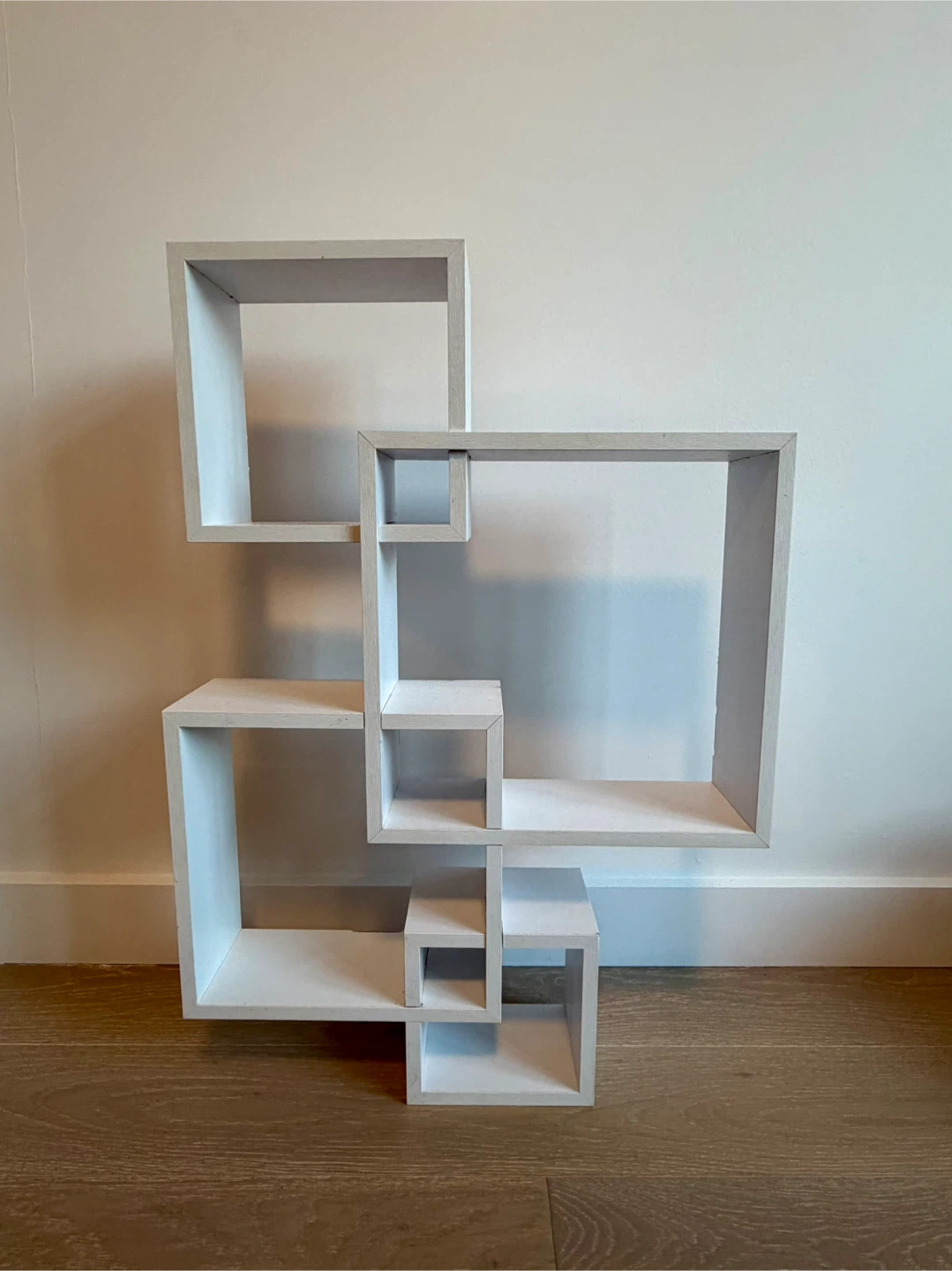 White Intersecting Cube Shelves - photo 2