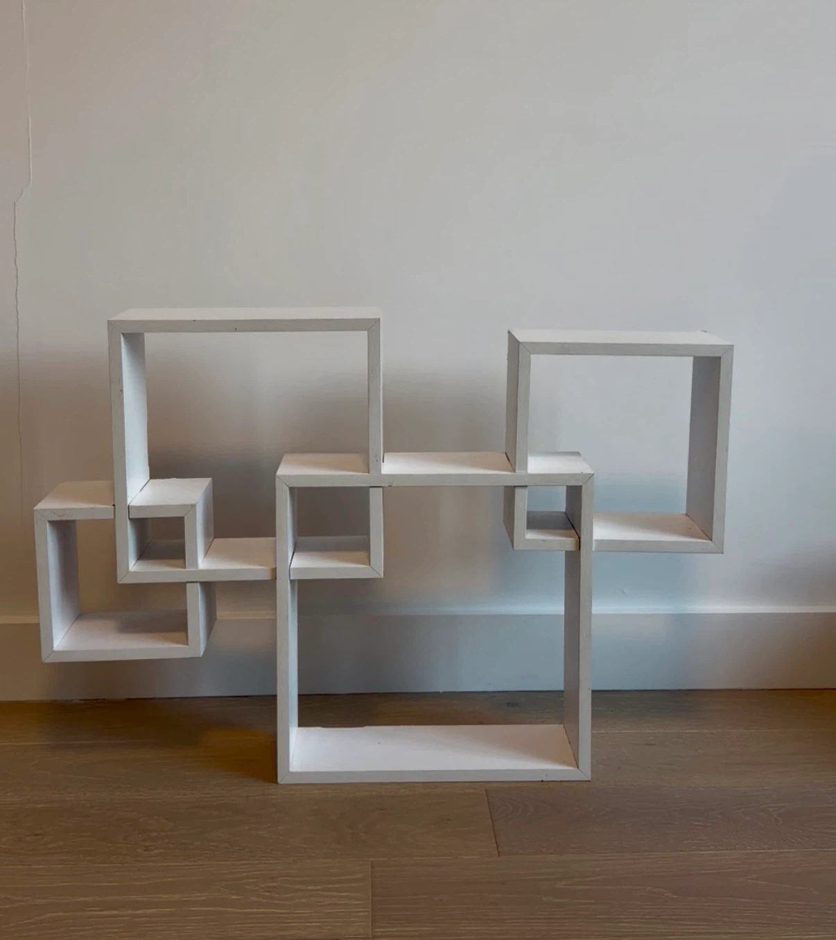 White Intersecting Cube Shelves - photo 3