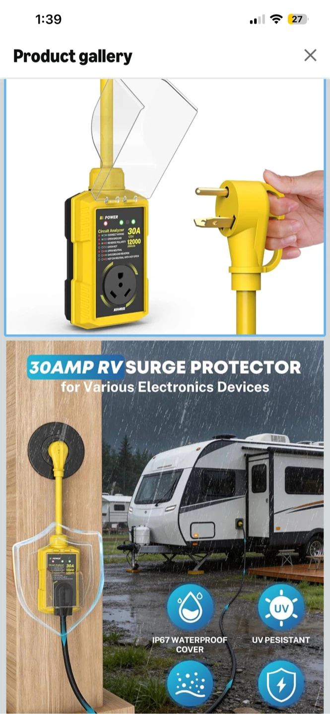 KOHREE 30A RV Surge Protector Circuit Analyzer - photo 4