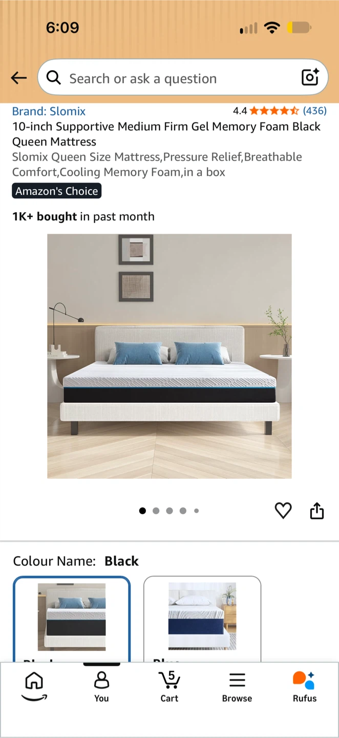 NEW 10” Medium Firm Gel Memory Foam Queen Mattress